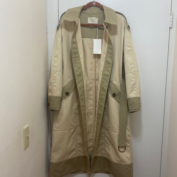 NWT ULLA JOHNSON Emmanuelle Night Neutral Trench Coat Size Medium. - Picture 5 of 15